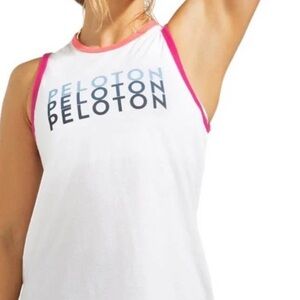 Peloton Logo Tank Ringer Sleeveless Muscle Tee size Large